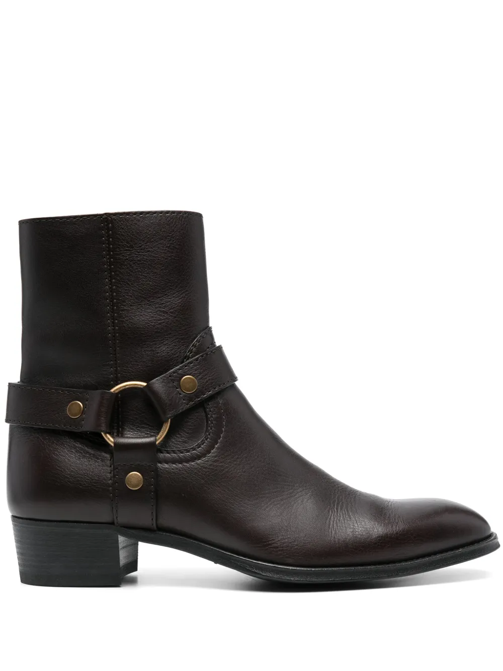 Saint Laurent Wyatt Harness Boots Brown FARFETCH PH