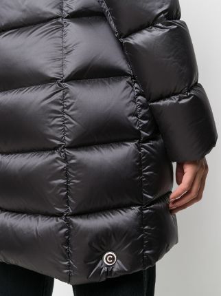 faux-fur-trimmed hood padded coat展示图