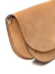 Closed leather crossbody bag