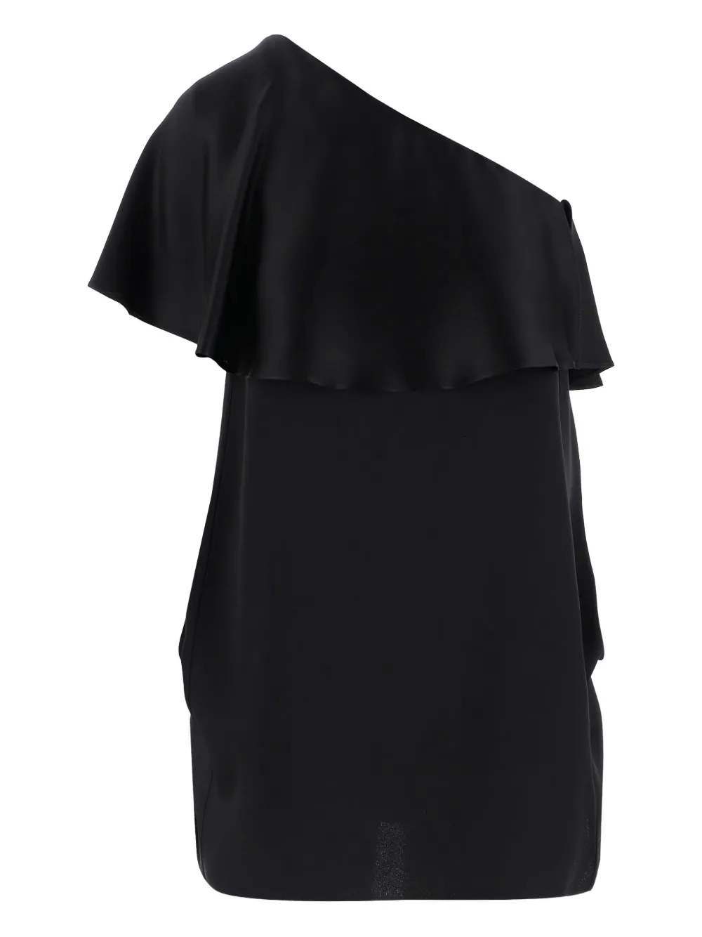 Saint Laurent ruffled one-shoulder dress | Black | Image 1