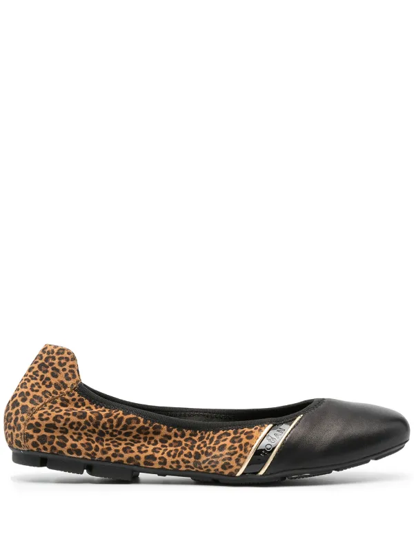 leopard print ballerina shoes