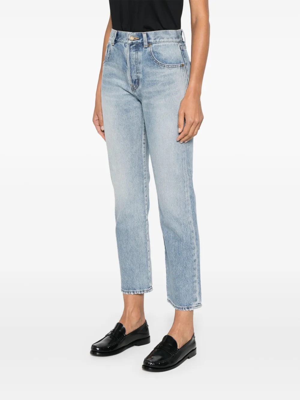 Saint Laurent high-rise straight-leg Jeans - Farfetch