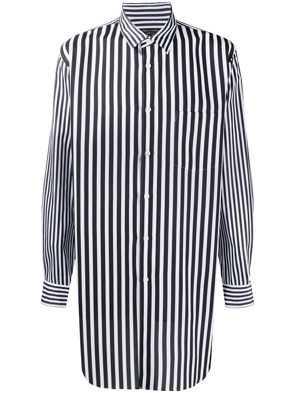 Comme Des Garçons Homme Plus Striped layered-look Longline Shirt - Farfetch