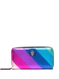 Kurt Geiger London diagonal-stripe panelled purse - Purple