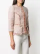 Elisabetta Franchi fringed-trim tweed jacket