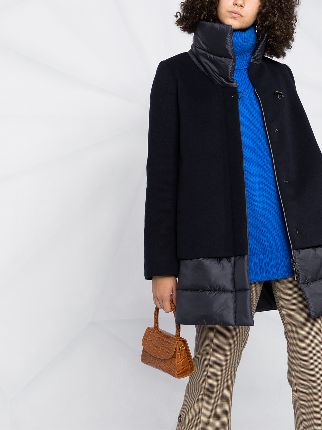 contrast-panel padded coat展示图