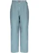 Image 1 of Maison Margiela belted-waist cropped linen trousers