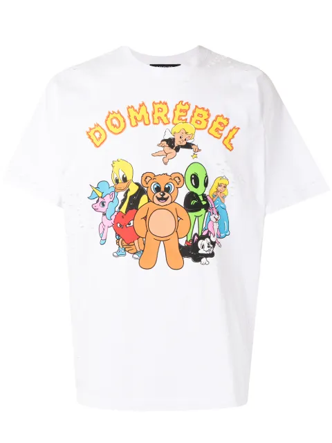 DOMREBEL Humper Peace-print cotton T-shirt