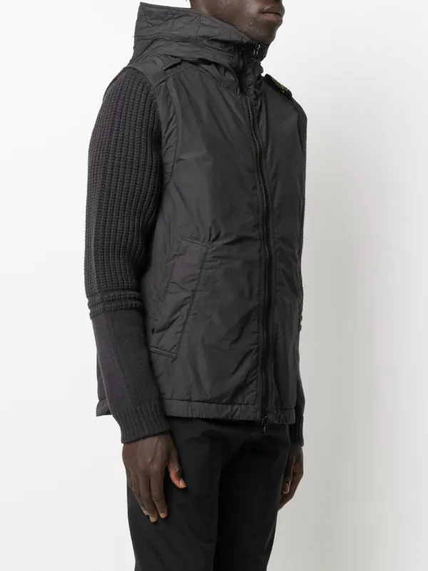 removable sleeve hooded jacket for men 