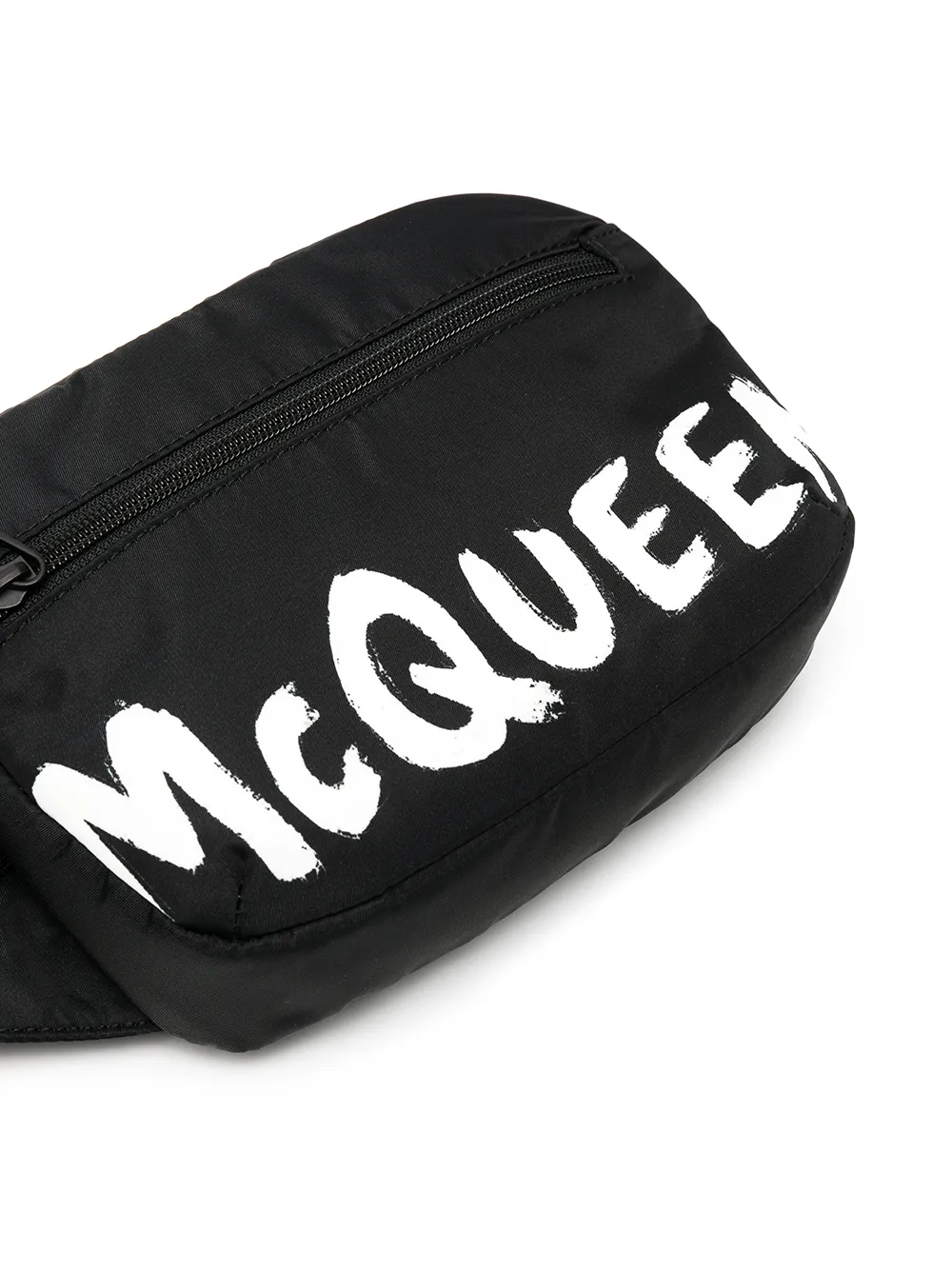 Shop Alexander Mcqueen Logo Belt Bag In Black