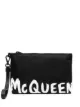 Image 1 of Alexander McQueen logo-print clutch bag