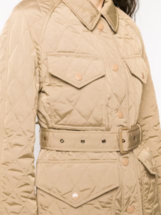 quilted belted jacket展示图