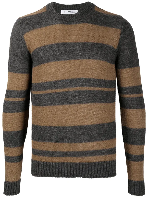 striped crew neck jumper