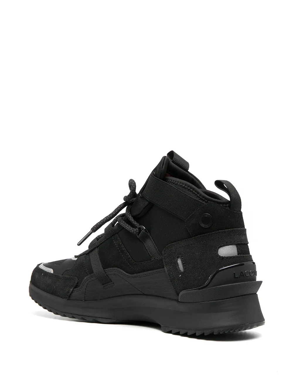  Lacoste Sneakers Mit Einsätzen   Schwarz 