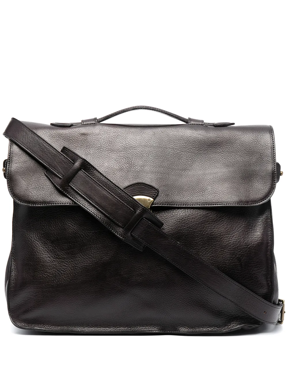 

Officine Creative large leather laptop bag - Black