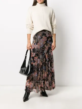 floral-print maxi skirt展示图