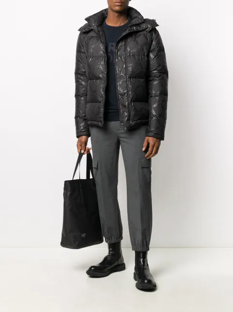 karl lagerfeld silver down padded jacket