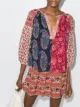 Image 2 of BOTEH Darya Patchwork V-neck top