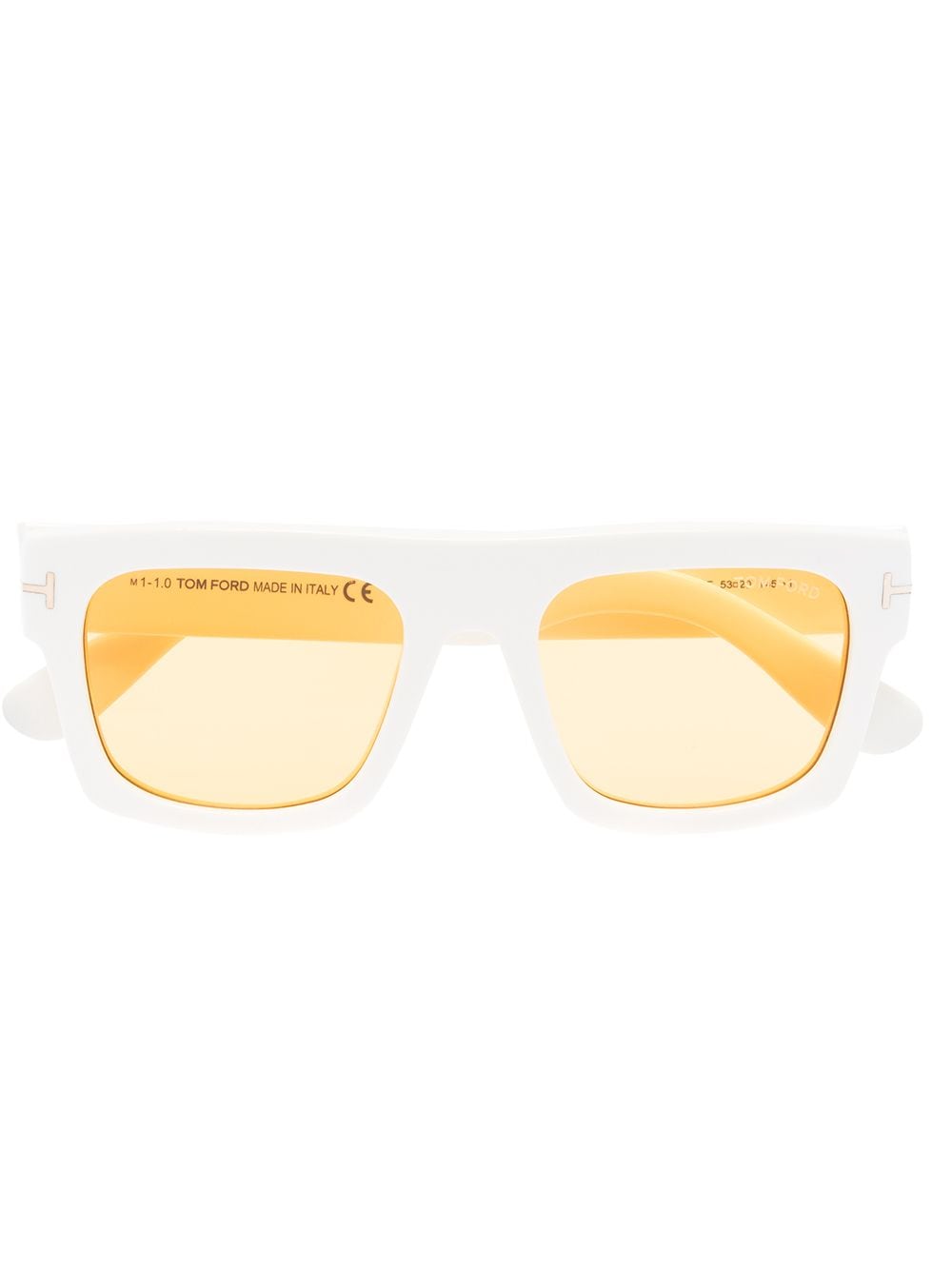 TOM FORD Eyewear FT0711 zonnebril met vierkant montuur Wit