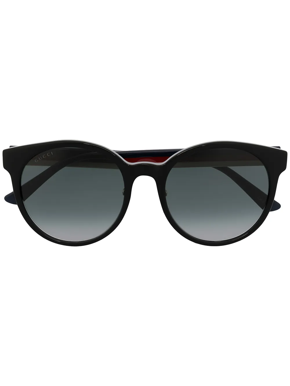 

Gucci Eyewear lentes de sol redondos Web Stripe - Negro