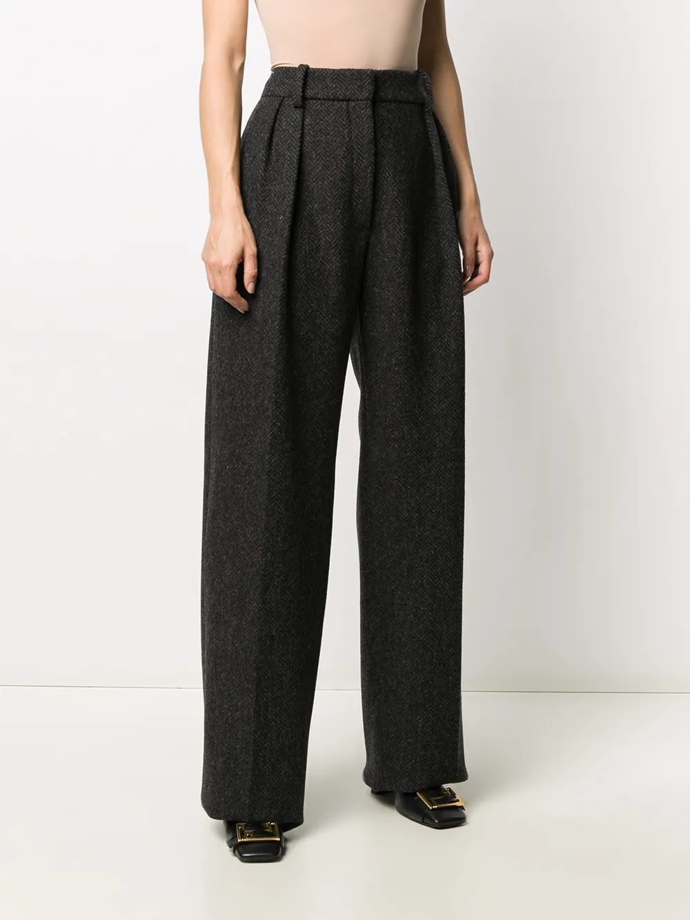  Valentino Garavani Gemusterte Hose   Grau 