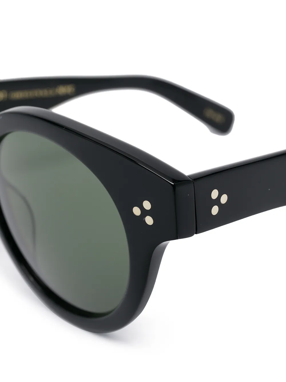  Moscot Sonnenbrille Mit Rundem Gestell   Schwarz 
