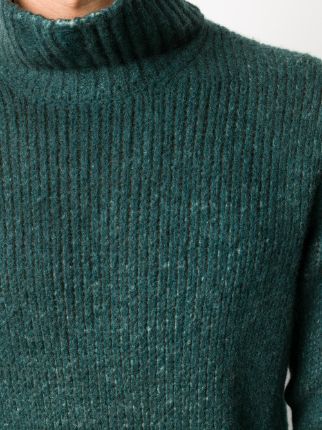 distressed-effect funnel-neck jumper展示图