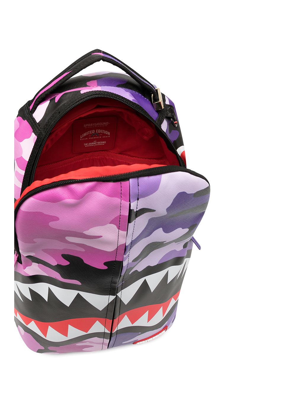 Shop Pink Purple Sprayground Split Camouflage Backpack With Express Delivery Farfetch