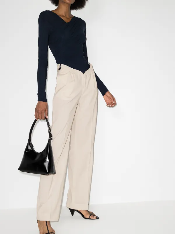 Shop Coperni V-waistband front trousers 