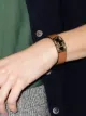 Image 2 of Salvatore Ferragamo Gancini detail leather bracelet