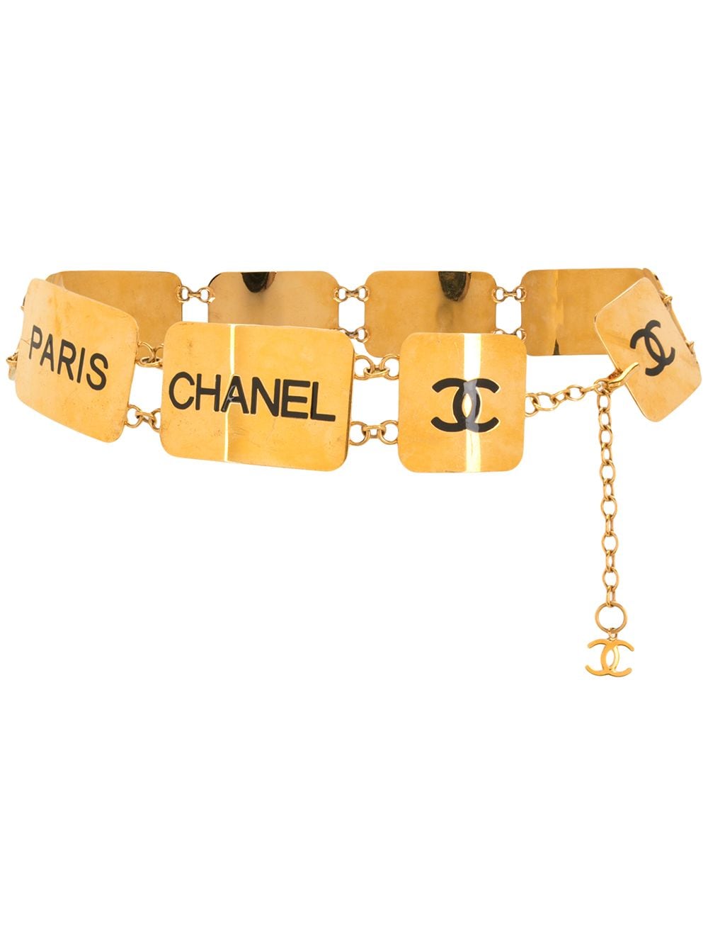 фото Chanel pre-owned цепочный ремень 1993-го года с логотипом cc