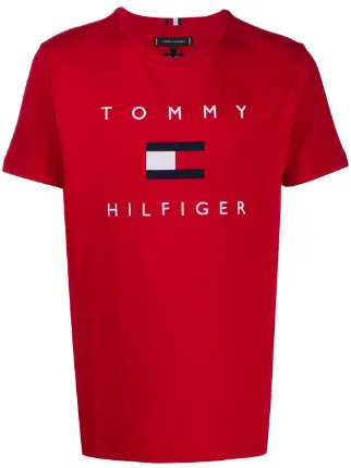 red tommy hilfiger shirt
