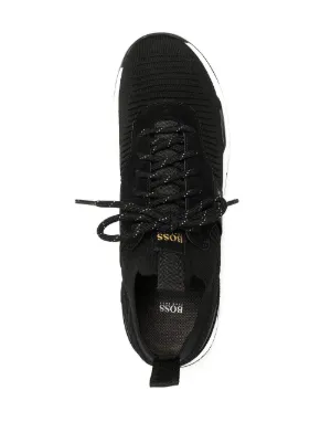 boss low top knit trainers