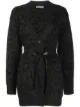 Image 1 of Valentino leopard pattern belted V-neck cardigan