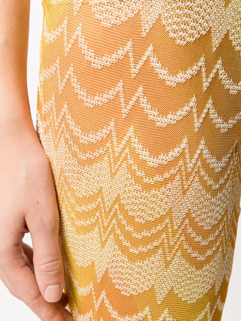 фото Missoni mare брюки кроя слим с вышитым узором зигзаг