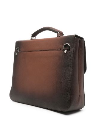 ombré-effect leather briefcase展示图