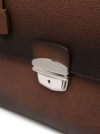 ombré-effect leather briefcase展示图