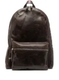 Orciani cracked-effect leather backpack - Brown