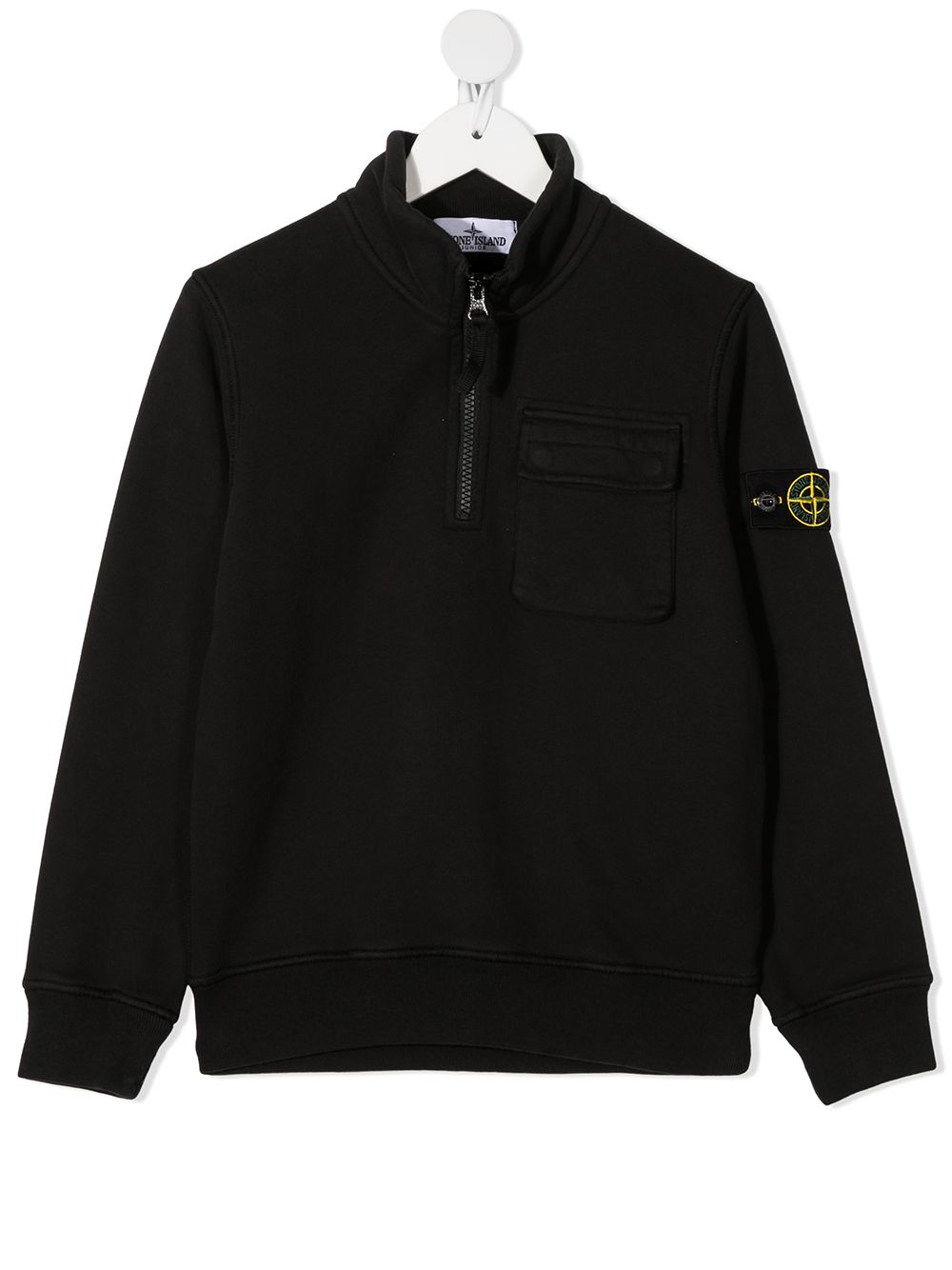 фото Stone island junior толстовка с высоким воротником