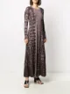 Raquel Allegra printed long-sleeved maxi dress