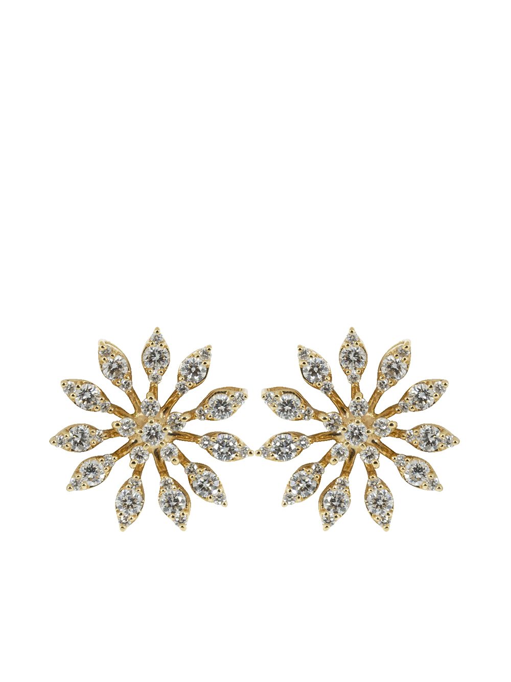 фото Dana rebecca designs 14kt yellow gold diamond sophia ryan extra large flower stud earrings