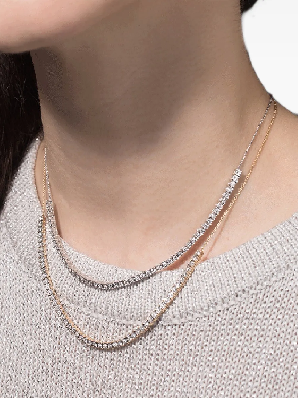 Dana Rebecca Designs Rose Gold Ava Bea Diamond Tennis Necklace - Oro