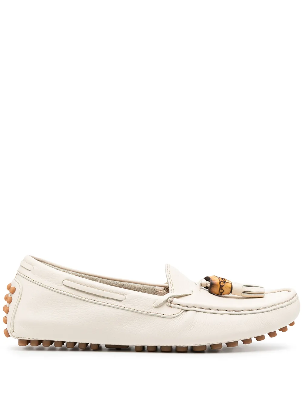 Gucci pebbled tassel loafers