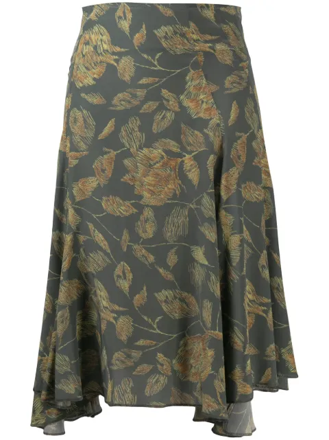 KNWLS floral-print midi skirt