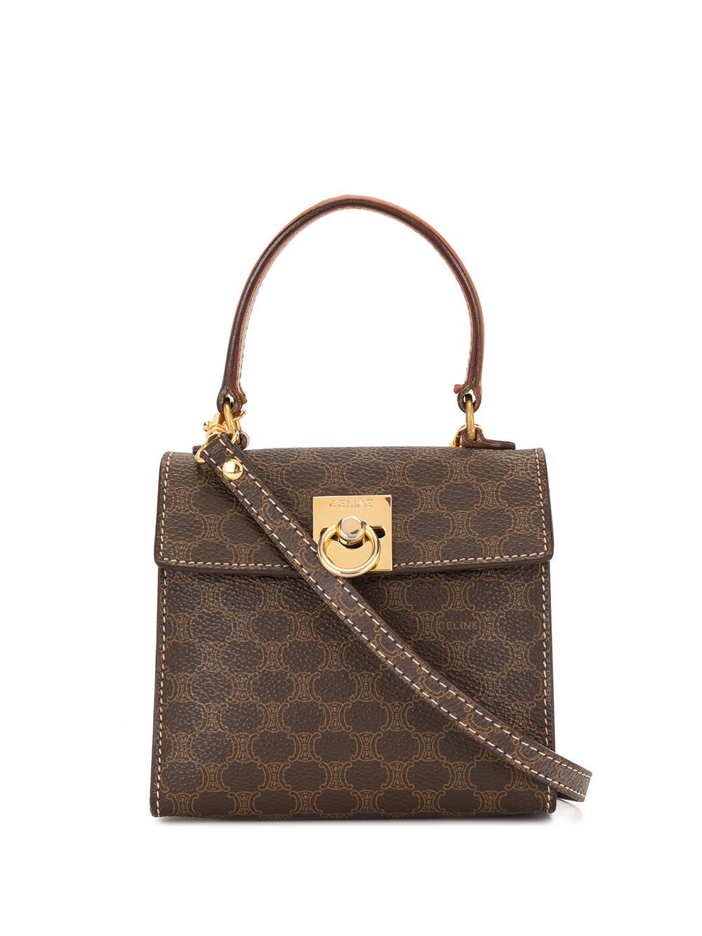 фото Céline pre-owned мини-сумка с узором macadam