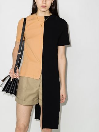 asymmetric colour block T-shirt展示图