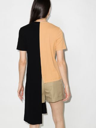 asymmetric colour block T-shirt展示图