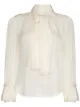 Image 1 of Khaite Nia keyhole-neck blouse