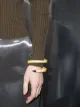 Image 2 of Bottega Veneta leather cuff bracelet