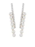Mateo 14kt yellow gold diamond pearl Bypass earrings